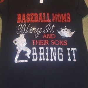 Handmade baseball mom shirt